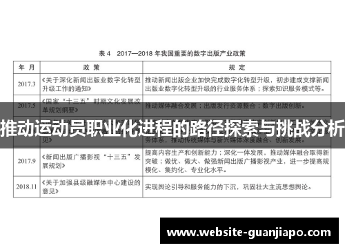 推动运动员职业化进程的路径探索与挑战分析